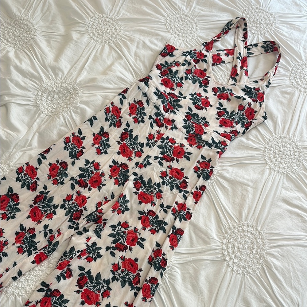 Free People Floral Print Jumpsuit